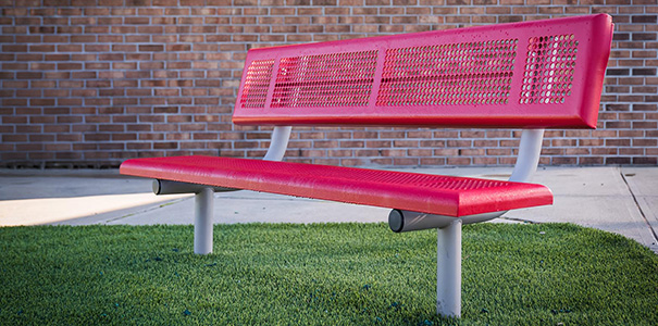 Perforated with Round Edges Park Style Bench