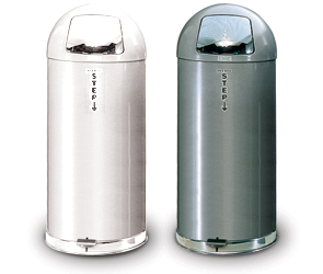 Hands-Free Stepmaster™ Round Top Trash Can
