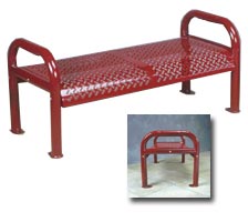 Model RB4CBS | Distinctive Perforated Steel Bench