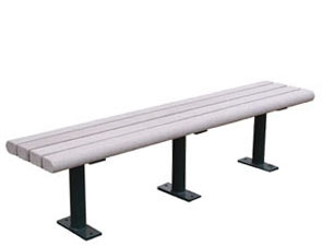 Model RP6NB-S | Recycled Plastic Seat (Gray/Black)