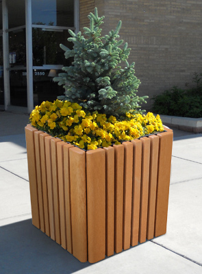 Model RPP22 | Square Recycled Plastic Planter