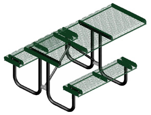 Model RR6H-P | ADA Rectangular Picnic Table (Green)