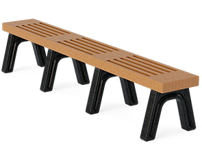 Model RS8NB-P | Recycled Plastic Slatted Bench