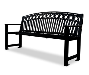 Model RSAA6 | Arcadia Pattern Steel Bench