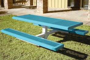 Model RSL6-I | Rectangular Picnic Tables | Traditional Comfort Style (Lt. Blue/White)