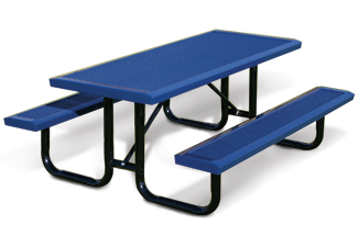 Model RSL6-P | Rectangular Picnic Table | Traditional Comfort Style (Mystic/Black)