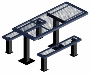 Model RSL6H-IPS | Thermoplastic Portable Square Table (Mariner/Black)