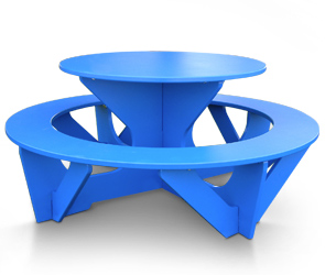 Recycled Plastic Kids Picnic Table (Blue)