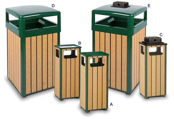 Regent 50 Series Square Waste Receptacles