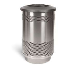 Model SC55-01-SS-FT | Perforated Stainless Steel Round Trash Can