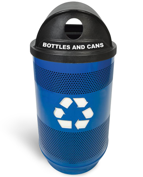 Model SC55-02-RHS | Perforated Metal Commercial Recycling Container (Blue Streak)