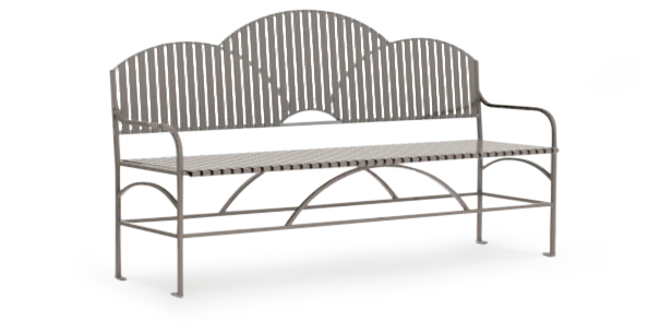 Model SFBB72 | Summerfield Series Powder-Coated Steel Bench with Backrest