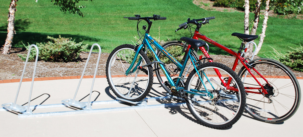 Model SHK-SNG-5-G | Shark™ Bike Rack | Single Sided - Holds 5 Bikes (Galvanized)