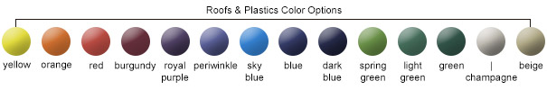 Roofs & Plastics Color Options