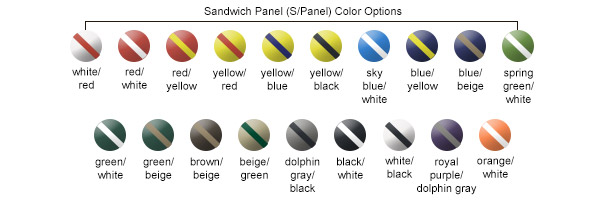 Sandwich Panel (S/Panel) Color Options