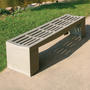 Model SL500 | Backless 6' Concrete Bench (Gray)