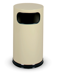 Model SO16EAL | Almond Powder-Coated Steel Trash Receptacle with Side Opening