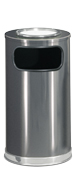 Model SO16SU-20A | Decorative European Series Anthracite/Mirror Chrome Sand Top Indoor Ash/Trash Receptacle