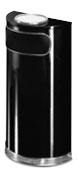 Model SO8SU-10B | Decorative European Series Black/Brass Half Round Indoor Ash/Trash Receptacle