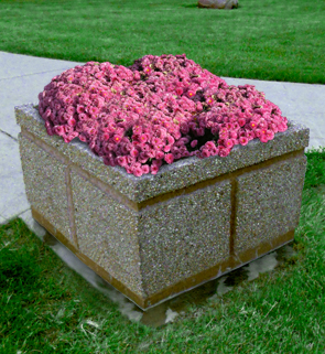 Model SP-42 | Square Concrete Planter SP Series (Perma Stone Light Brown)