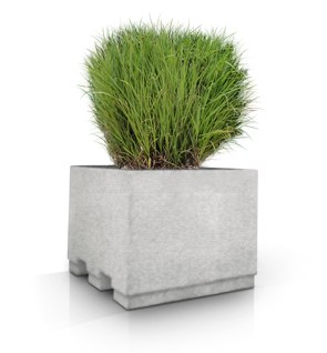 Model SP36NR-CUS2 | Concrete Security Planter (LSB White)