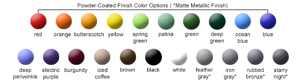 Powder-Coated Finish Color Options