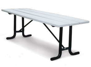 Model ST8-P | Traditional Recycled Steel Plank Tables (Gray/Black)