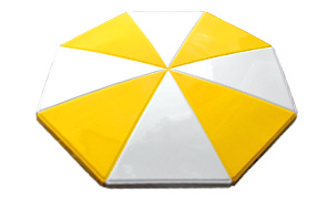 Model STM-4 | Valance Umbrella (Yellow/White)