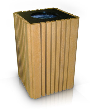 Lavex 40 Gallon White Corrugated Cardboard Trash and Recycling Container -  10/Bundle