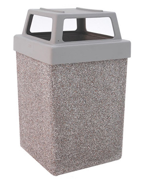 Model TF1040 | Square Concrete Trash Receptacle