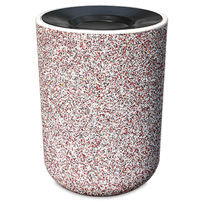 Model TF1085 | Round Concrete Trash Receptacle (Misty Gray)