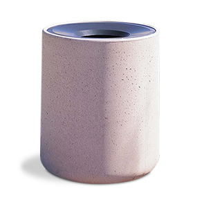 Model TF1175 | Round Concrete Trash Receptacle (Buff)