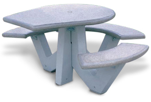 Round Concrete Commercial Picnic Table