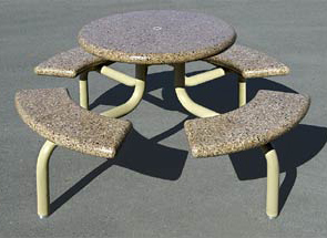 Model TF3138 | Round Concrete Picnic Table (Sand)