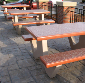 Rectangular Concrete Picnic Tables