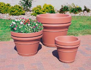 Model TF 4041 | Traditional Precast Concrete Planters (Brown)