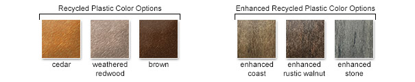 Recycled Plastic Seat Color Options
