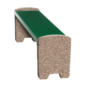 Model TSXBEN6 | Thermoplastic and Aggregate Flat Park Bench (Pine/Golden Glo)