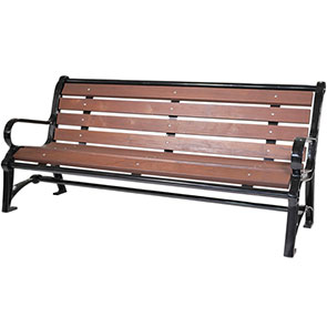 Model TZ6P | Terraza STyle Wood Bench with Backrest