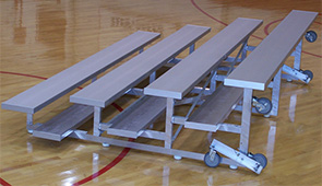 Tip N Roll Standard Series Low Rise Aluminum Bleachers