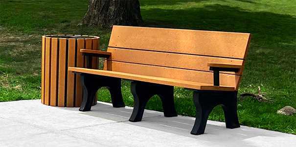Traditional Style ADA Recycled Plastic Park Benches