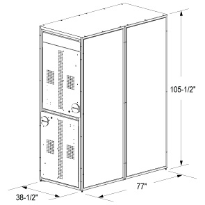 Two-Tier Bike Locker | Quick Dimensions