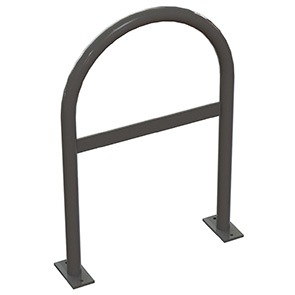 Inverted U Commercial Bike Rack with Lean Bar