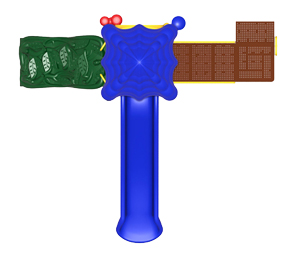 Model UPLAY-001-P | South Fork Playground Component Overhead View