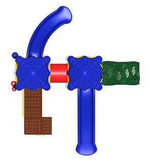 Model UPLAY-003-P | Signal Springs Playground Component Overhead View