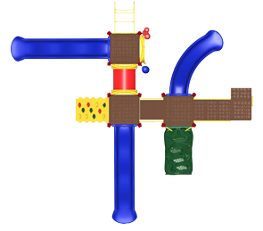 Model UPLAY-079-P | Boulder Point Playground Component Overhead View