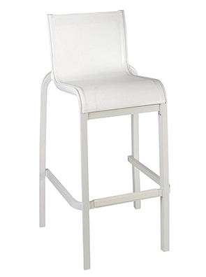 Sunset Collection Armless Barstool | (color) White Seat w/Glacier White Frame