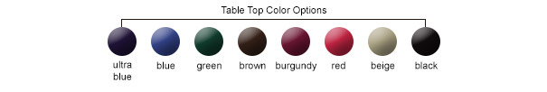 Table Top Color Options