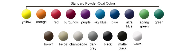 Powder-Coat Color Options