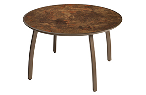 Sunset Collection 42 inch round table | (color) Fusion Bronze with Lava Top